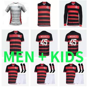 2024 2025 Jerseys de football de Flamengo 24 25 Flamenco Home Away 3rd Camisa Futebol Gabi David Luiz Diego Gabriel B B.henrique Vidal de Arrascaeta Pedro Isla Football Shirt