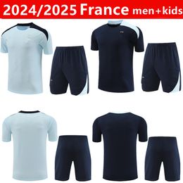 2024/2025 Franse frankrijk trainingspak voetbalshirt BenzEMA MBAPPE equipe 24/25 Voetbaltrainingspak Korte mouwen Chandal de Futbol Sweatshirt Trui survetement