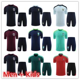 2024 2025 Survêtement d'entraînement de football français pour hommes et enfants Maillots de football Polos Kit de shorts à manches courtes 24 25 Ensembles de maillot de polo pour hommes Survêtements de jogging