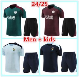 2024 2025 Franse Voetbalshirts Training shirt kit 23 24 25 frank Parijs Mannen kids voetbal jersey Camiseta Futbol maillot Voet