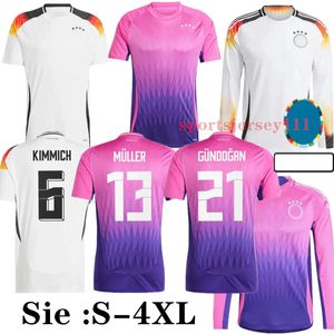 2024 2025 Allemagne Home Soccer Jerseys Hummels Kroos Gnabry Werner Draxler Reus 24 25 Muller Gotze Hommes Chemises de football à manches longues S-4XL