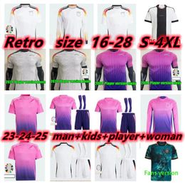 2024 2025 Alemania Camisetas de fútbol Eurocopa europea Hogar lejos Hummels Kroos Gnabry Werner Draxler Reus 24 25 Muller Gotze Camiseta de fútbol Hombres Niños Kit Fans Player