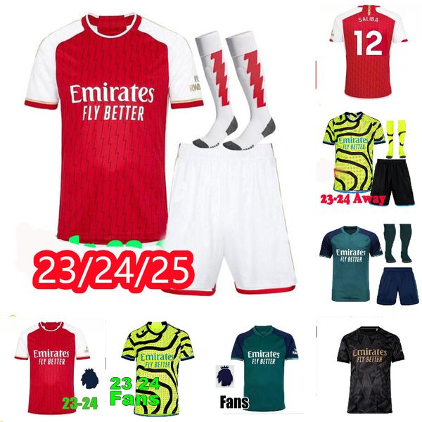 2024-2025 Jerseys de football à domicile Saka Havertz Rice Smith Rowe Pré Match Special Martinelli Nketiah 2023-2024 Kits de football Men de football