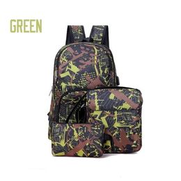 2024-2025 Hot Outdoor Bags Camouflage Travel Backpack Computerzak Oxford Brake Chain Middle School Studententas Mix T003