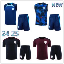 2024 2025 Kids Men Angleterre sur piste de soccer survêtement Suit de formation Kane Sterling Rashford Sancho Grealish 24 25 Football Sportswear sets uniforme