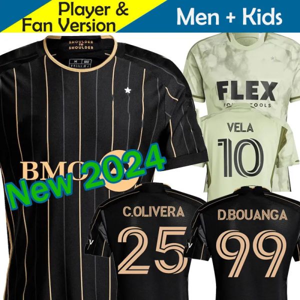 2024 2025 Los Angeles FC Soccer Jerseys Kid Kit Man 24 25 Football Shirt Home Black Away Green Smokescreen Bouanga Olivera Tillman Bogusz Men's Uniforme