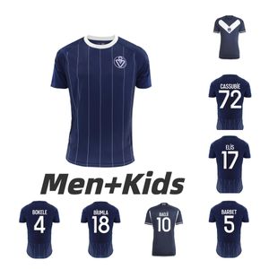 2024 2025 Maillot de Foot Girondins Bordeaux Soccer Jerseys Foot Men Kids Kit Fc Football Shirt Training 24 25 Home Away Fan Version Bakwa Badji Josh Maja Mwanga IIU Top