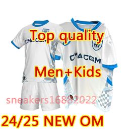 2024 2025 Maillot Marsella de fútbol Jerseys Foot Couisance Guendouzi Alexis Payet Clauss 24 25 Camisas de fútbol Men Kids Veretut bajo Om Olympique Vitinha Home fan