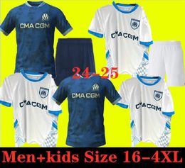 2024 2025 Maillot Marseille Soccer Jerseys Foot Cuisance Guendouzi Alexis Payet Clauss Football Shirts Men Kids Veretout Under Om Olympique Visinha 111111