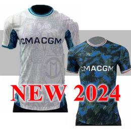 2024 2025 Maillot Marsella de fútbol Jerseys Foot Cocio Guendouzi Alexis Payet Clauss Veretout bajo Om Olympique Vitinha Player Summer Sportswear