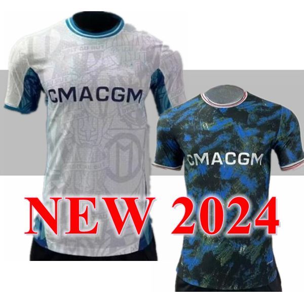 2024 2025 Maillot Marsella de fútbol Jerseys Foot Cocio Guendouzi Alexis Payet Clauss Veretout bajo Om Olympique Vitinha Player Summer Sportswear