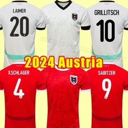 2024 2025 Men Kid Kit Austria Away Soccer Jerseys 24 25 Home Youth Child GRBIC Alaba Sabitzer Grillitsch Kalajdzic Baumgarther Schlager Football Shirt