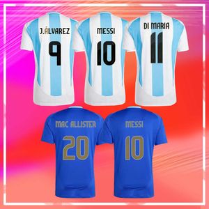 2024 2025 Messis Soccer Jerseys Argentine 3 étoiles 24 25 Fans Player Version DI MARIA ALLISTER DYBALA MARADONA MARTINEZ DE PAUL Kit enfants hommes femmes maillot de football