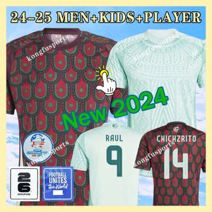 24 25 MeXiCO Voetbalshirts CHICHARITO 2024 Nationaal Team Voetbalshirt Heren Kindertenue Thuis Uit Camisetas Copa America Maillot Mexique 1985 Retro GIMENEZ LOZANO 4XL