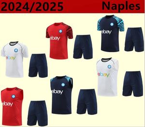 2024/2025 Napoli Football Sportswear Set 24/25 SSC Napoli Jogging Manches Courtes Strike Drill Football Formation Chemise Hommes Football Jersey
