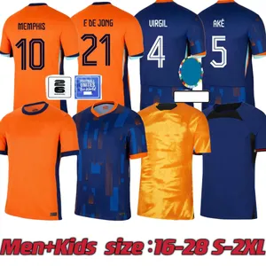 2024 2025 Jerseys de football des Pays-Bas REIJNDERS AKE MEMPHIS KOOPMEINERS F. DE JONG WEGHORST DE LIGT XAVI GAKPO FRIMPONG MALEN Chemise de football de l'équipe nationale pour hommes et enfants