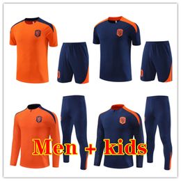 2024 2025 Nederland Soccer Tracksuit Nationaal team 24 25 Memphis voetbaljack Survetement Training Pak Jogging Chandal Futbol Survetement Foot Men Kids Kits