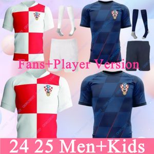 2024 2025 NUEVA CROACIA MODRIC Soccer Jerseys Equipo nacional Mandzukic Perisic Kalinic 23 24 25 Camisa de fútbol Kovacic Rakitic Kramaric Men Kits Kit Uniformes