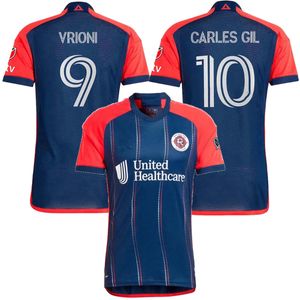 2024 2025 New England Soccer Jerseys Revolution VRIONI CARLES GIL CHANCALAY KAYE ROMNEY HARKES 24 25 chemise de football pour hommes et enfants