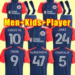 2024 2025 New Revolution maillots de football 24 25 à domicile # 7 Bou # 9 Buksa # 10 GIL # 23 BELL # 11 Boateng # 17 Lletget # 24 JONES Liberty kit maillots de football enfants