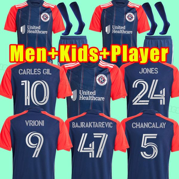 2024 2025 New Revolution camisetas de fútbol 24 25 local azul Bou Buksa GIL BELL Boateng Lletget JONES Liberty camisetas de fútbol conjunto para niños