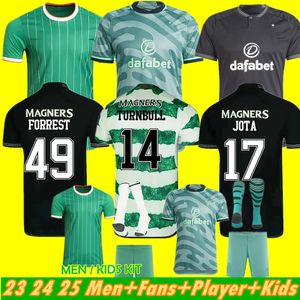 2024 2025 New Style Celtes Kyogo Football Shirt Sleeve 23 24 25 European Home Away Third Soccer Jerseys Celtic Daizen Reo McGregor Hoops Anniversary Maillots Kit