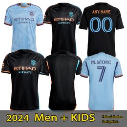 2024 2025 New York City FC Soccer Jerseys NYCFC Moralez S. Rodriguez Gray Talles Magno Heber Keaton 24 25 Shirts de football Medina Acevedo Fans Player Version Kit Version Kit