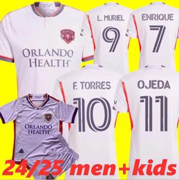 2024 2025 Orlando City SC Soccer Jerseys 24/25 Kiron de football Primor Home Purple the Wall Away White Legacy L.Muriel Ojeda Jansson F.Torres Football Kit Kit Kit