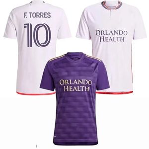 2024 2025 Orlando City SC Soccer Jerseys Man 24 25 Primaire Home Purple the Wall Away White Legacy F.Torres Ojeda Jansson Football Uniforme