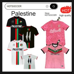 2024 2025 Maillot de football Palestine à domicile noir blanc 24 25 CD Palestino nom personnalisé numéro maillot de football hotsoccer