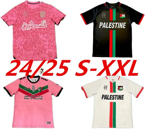 2024 2025 Maillot de football Palestine à domicile noir blanc 24 25 CD Palestino nom personnalisé numéro maillot de football 999