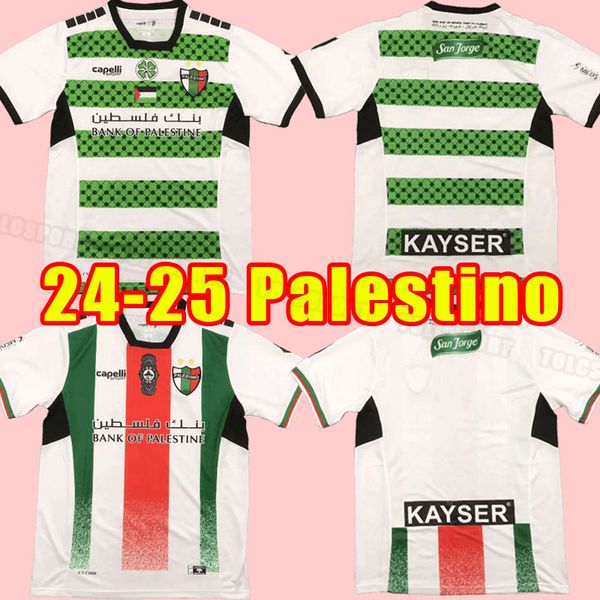 2024 2025 Palestino Deportivo Soccer Jerseys 23 24 25 Palestine libre Jimenez Benitez Cortes Black Center Stripe Football Shirt War Justice March Home Troisième