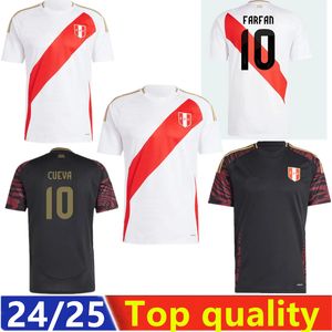 2024 2025 Jerseys de football du Pérou 24/25 Home Away Copa Football Shirts Pizarro Farfan Cueva Eleccion 3204