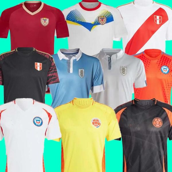 2024 2025 Maillots de football du Pérou Maillots de football de la Colombie Maillots du Venezuela Copa 24 25 Uniforme Copa America Uruguay Maillot de football pour hommes RONDON CUEVAS SOSA Chili