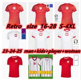 2024 2025 Maillots de football en Pologne Lewandowski Équipe nationale 24 25 Milik Piszczek Piatek Grosicki Krychowiak Zielinski Blaszczykowski 1982 Shirts de football rétro