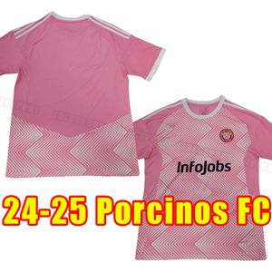 2024 2025 Porcinos FC voetbalshirts 24 25 Sevens Kings League Chicharito Ronaldinho Pique voetbal shirts Home Pink Camisetas Futbol Maillot Foot Uniforms Top Kit