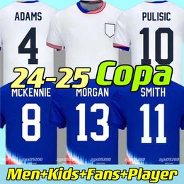2024 2025 PULISIC MCKENNIE Soccer Jerseys REYNA ALTIDORE PRESSE ADAMS MORGAN LLOYD 2024 États-Unis Football Shirt USA Jersey Fans Player Jersey Hommes Enfants Kits