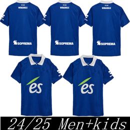 2024 2025 RC Jerseys de fútbol Estrasburgo Diallo Bellegarde Ajorque 24 25 Home Mothiba Liend Diarra Djiku Delaine Aholou Football Shirt Kit 16-2xl