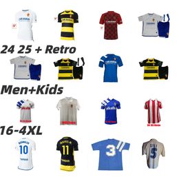 2024 2025 Echte Zaragoza voetbaltruien Bermejo Giuliano Simeone Speciale editie Mollejo Vada Ivan Pardeza Nayim Higuera 92 93 95 Mannen Kinderen Camisetas De voetbalshirt