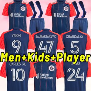 2024 2025 Revolution voetbalshirts MLS uit huis 24 25 United VOETBALSHIRTS WIT BLAUW Camiseta de futbol BUKSA CARLES GIL BOU LLETGET heren kinderen