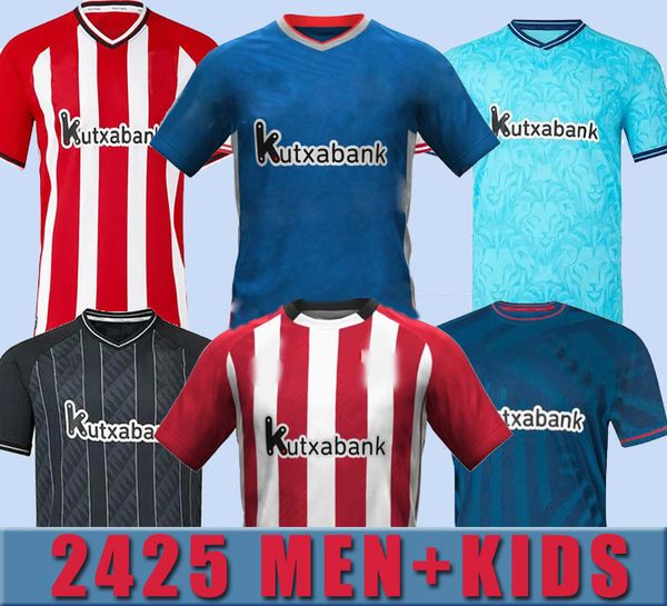 2024 2025 S-4XL Club Soccer Jerseys Berenguer Muniain 2425 Athletic Bilbao Home Away Williams Football Shirt Raul Garcia Villalibre Jersey Kids Fans Kits