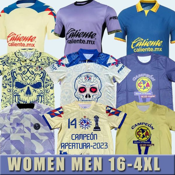 2024 2025 S-4XL LIGA MX Club America Soccer Jerseys 2023 2024 K.Alvarez J.Quinones D.Valdes G.OCHOA Giovani Fidalgo a.zendejas fútbol hombres kits para niños kits 4xl 4xl