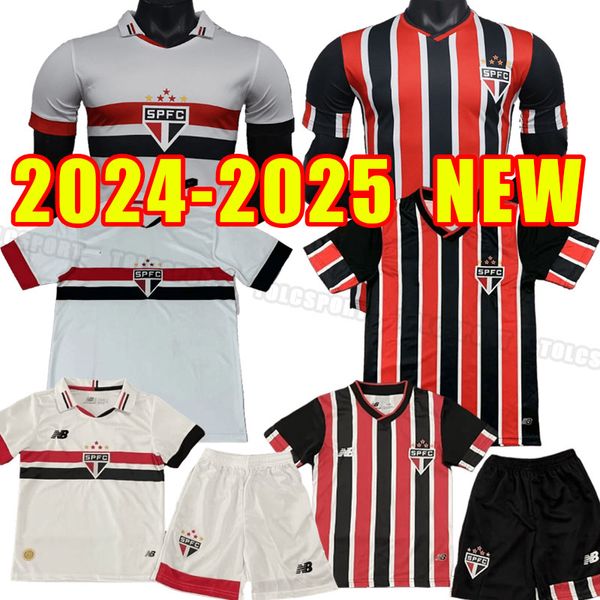 2024 2025 Sao Paulo Jerseys de fútbol Outubro Rosa Dani Alves 24/25 Hombres Luciano Igor Gomes Pablo Men Fans Camisa Fútbol Hogar Away Men Kids