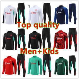2024 2025 voetbal tracksuits Men Football Training Suit 23 24 25 Train Rashford Mount Mainoo Arnold B. Fernandes Garnacho Hojlund Jacket Kit Men and Kids Survetement 99