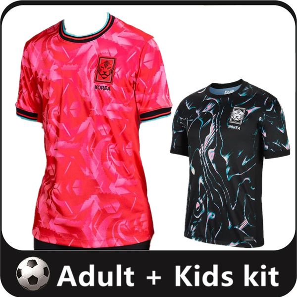 2024 2025 camisetas de fútbol de Corea del Sur hogar rojo lejos SON HWANG KIM JEONG SUNG LEE KWON MAILLOTS CAMISETAS DE FÚTBOL 24 25 equipo nacional adultos niños set kits top Tailandia