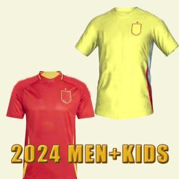 2024 2025 Espagne Pedri Soccer Jerseys 24 25 Lamine Yamal Rodrigo Merino Sergio M.asensio Ferran Redondo Caldentey Men Kids Kit Football Shirt