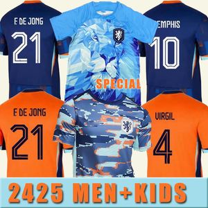 2024 2025 S-2XL Nederland Memphis Soccer Jersey Holland Jersey Virgil Dumfries 24 25 Bergvijn shirt Klaassen Training Home weg de Ligt Men Kit voetbalshirt