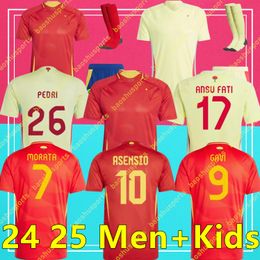 2024 2025 Spains Soccer Jerseys Euro Cup Pedri Lamine Yamal Pino Merino Rodrigo Sergio M.asensio Ferran Men Kids and Hermoso Redondo Caldentey 24 Kids Football Shirt