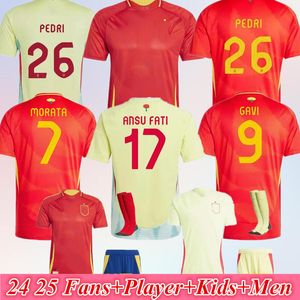 2024 2025 Spaanse trui voetbalshirt nationaal team uniform 23 24 Ferran Canales Ansu Fati Koke Asnsio Asla Pedri Morata Morata kinder Maillots voetbalshirts t