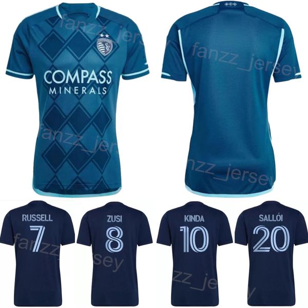 2024 2025 Sporting Kansas City 26 THOMMY camisetas de fútbol hombres 17 DAVIS 6 RADOJA 9 PULIDO 10 SALLOI 7 RUSSELL 54 WALTER 23 AGADA 14 LEIBOLD 18 NDENBE Kits de camiseta de fútbol